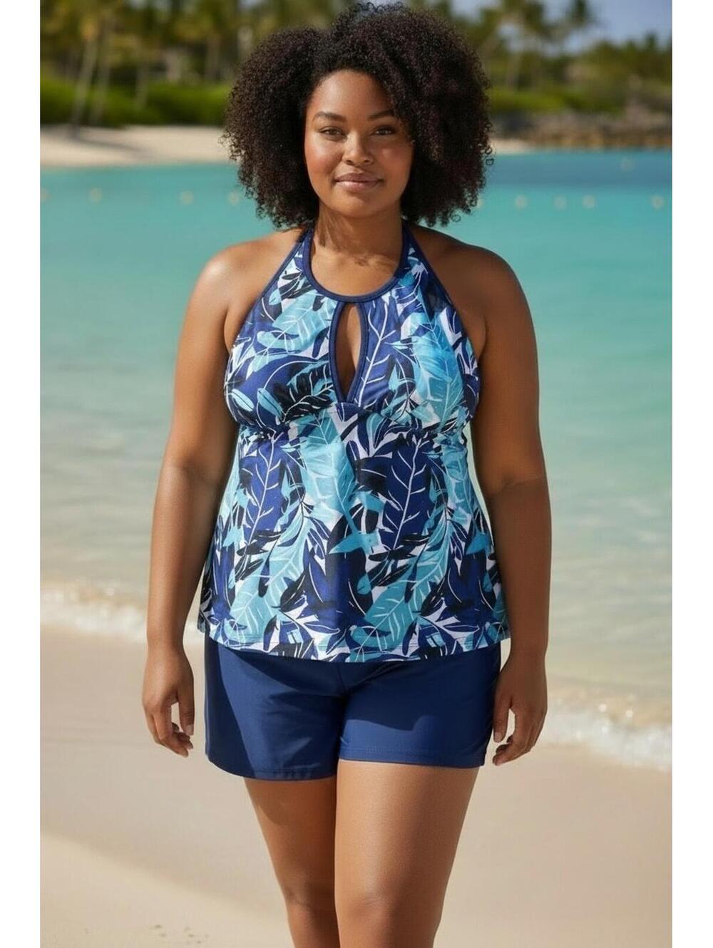 Plus Size Womens South Point 2pc Bathing Suit, Sz 22W, Tankini Cruise Wear Beach